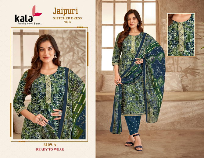 Jaipuri Vol 5 By Kala Printed Cotton Kurti With Bottom Dupatta Wholesalers In Delhi
